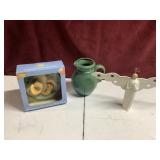 Ceramic wall plate-pitcher-sculpture.