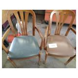Wooden cushioned chairs - 2
