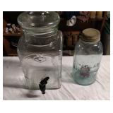 Glass drink dispenser and Atlas lg jar
