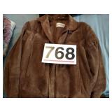 Weekender brushed leather coat - sz 42