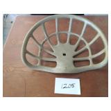 Metal tractor seat