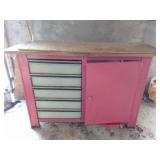 Workshop table with drawers