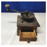 Vintage wooden coffee grinder