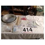 Cake pans and decorating items