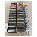 Craftsman 3/8 inch drive 18 piece socket set (2)