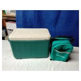 Coleman cooler and bag cooler