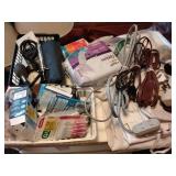 Plastic drawers with misc items