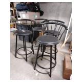 4 bar stools 25" from seat to floor