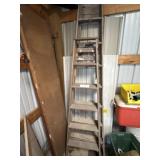 8 foot wood ladder, 6 foot wood ladder