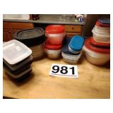 Plastic containers and lids - mostly Rubbermaid