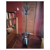 Iron coat hanger with umbrella