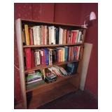Bookshelf with all books and lamp W48" X D11" X
