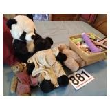 Teddy Bears - 1 TY and dog toys