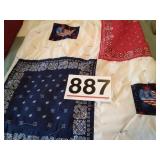 Hand tied twin sz quilt