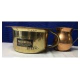 Brass Train Toilet,, Copper Pitcher