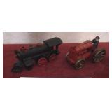 Iron locomotive and tractor