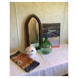 Design mirror, plaza photo , quilt, vase, soup