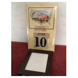 Metal continuing calender and wooden frame