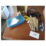 air chucks, gloves, glasses and misc