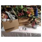 Artificial flowers and plants decor
