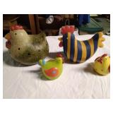 Colorful hens