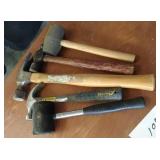 Rubber mallets and hammers