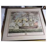 antique colored engraving titled "An Exact View
