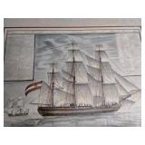 This item is a vintage framed engraving titled