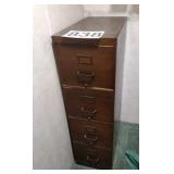 File cabinet - wood - 4 drawer - 52H x 15W x 38D