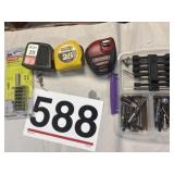 Tape measures miscellaneous tools