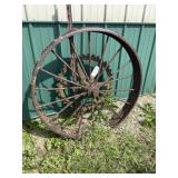 Antique wagon wheel