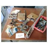 Perforated metal strips, zip ties, locks and misc