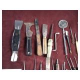 Screwdrivers, scrrapers and punches
