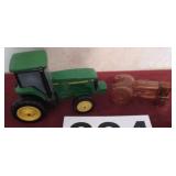 John Deere and Avon tractors