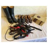 Assortment of belts, menï¿½s shoes (10.5)