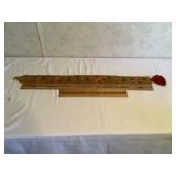 Yard sticks, hang up pouch for yard sticks