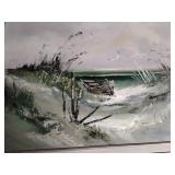 Hand painted boat picture