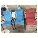 Three patio chairs