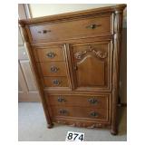 Dresser - 6 drawer & cabinet - 54H x 38W x 20D