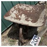Steel wheel wheel barrel very old