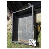 Yard cart pulled behind dump bed