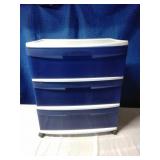 Plastic 3 drawer dresser