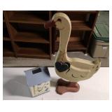 Wooden goose and tissue holder