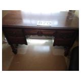 Wooden desk - 5 drawer - 30 H x 54W x 28D
