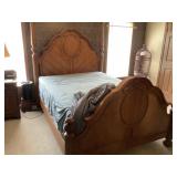 Queen size bed frame with bed and box springD