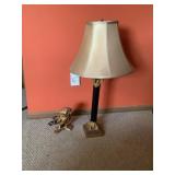 Table lamp, gold owl