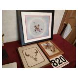 Native American art by Johnny Tiger, skull and