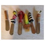 Kitchen knives (Bombay red and gold)