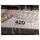 Wine, Brandy, shot glasses, Coke glass and