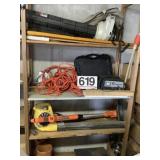 10 ft electric cord, two electric leaf blowers,